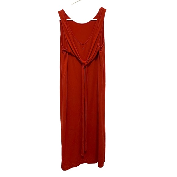 Cuyana Wrap Maxi Dress in Blood Orange Size M - Picture 6 of 10